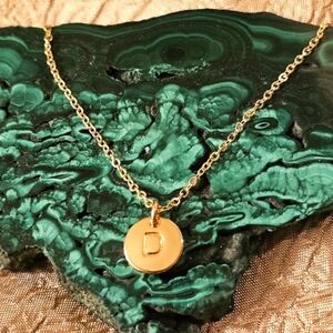 NEW Gold Initial "D" Pendant Necklace N1P29